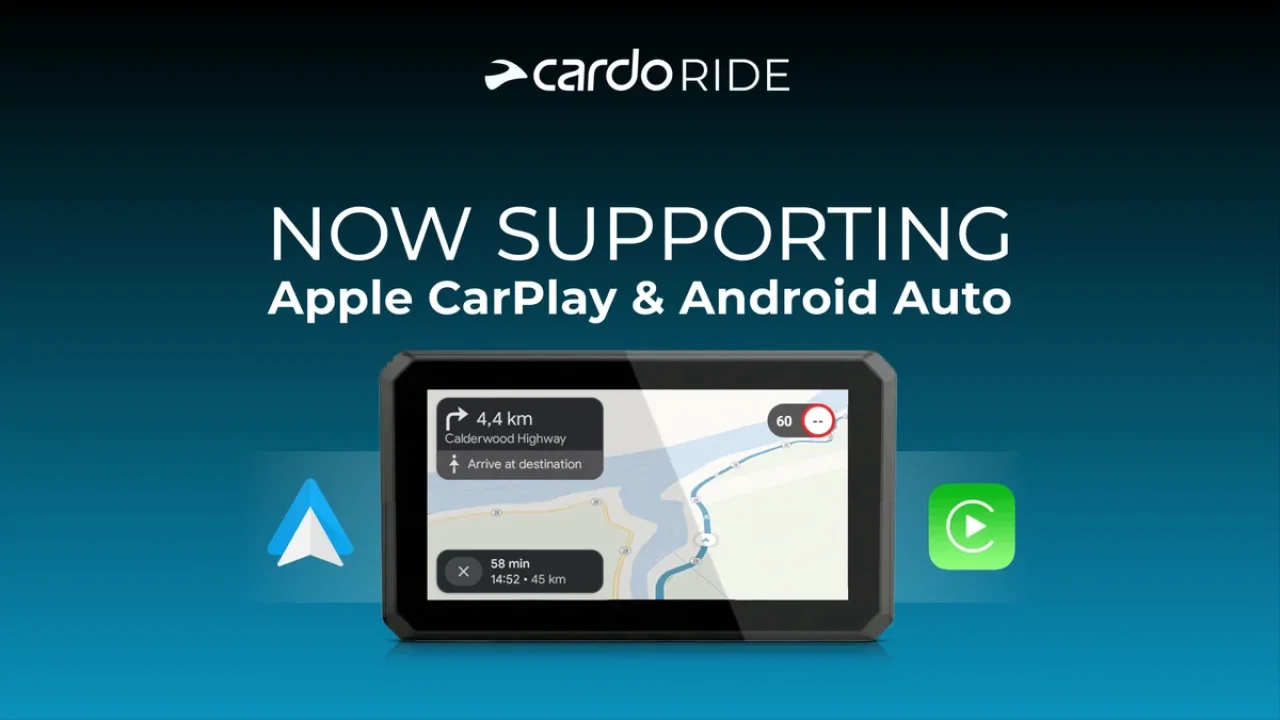 Cardo Ride Pro Güncellendi: Apple CarPlay ve Android Auto Desteği Geldi